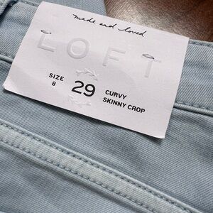NWT Loft Women's Skinny Crop Jeans Size 8